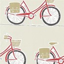 כרית אופניים אדום-בז' | 40190388