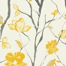 כרית ענפי פרחים צהוב-אפור | 40060055