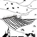 תמונת טפט עיר חקלאית שחור-לבן