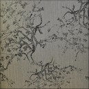 טפט ענפים יפניים אפור כהה