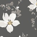 טפט פרחים מלבלבים שחור-לבן | 10419534