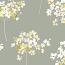 טפט זרי פרחים אפור-סגול | 10417337