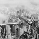 תמונת טפט מטוס מעל ניו-יורק