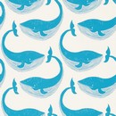 טפט לוויתנים כחול | 40241273